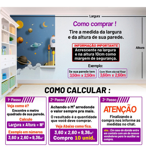 Imagem 3 de 3 de Painel Adesivo Autocolante Balões Elefante Urso Coelho M²