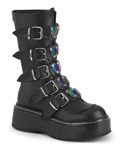 Botas Hebillas Corazon Emily-330 Demonia Harajuku Killstar 