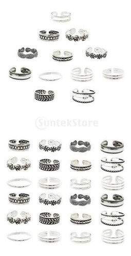 36 Piezas De Anillos De Dedo Ajustables For Mujer, Anillo