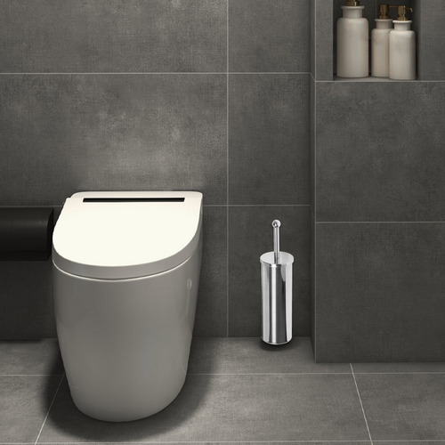 Escobilla De Baño De Acero Inoxidable Con Base Para Limpieza