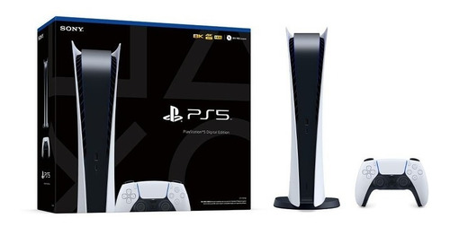 Console Playstation 5 Edição Digital Preto E Branco Sony Cor Branco/Preto