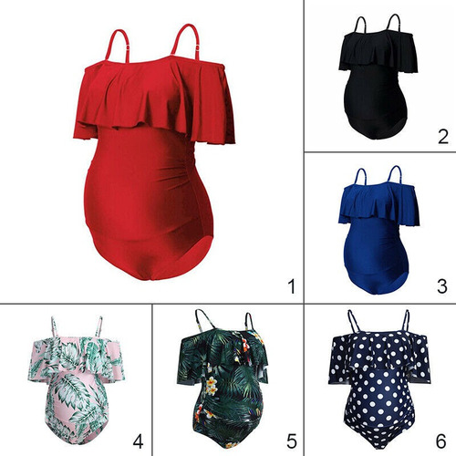 De Bikini De Maternidad Con Tirantes Traje De Baño Con