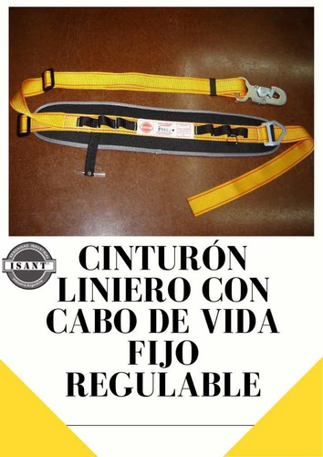 Cinturon Liniero Con Cabo De Vida Fijo Regulable