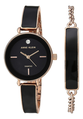 Anne Klein Reloj De Mujer Con Esfera De Diamantes Genuinos E