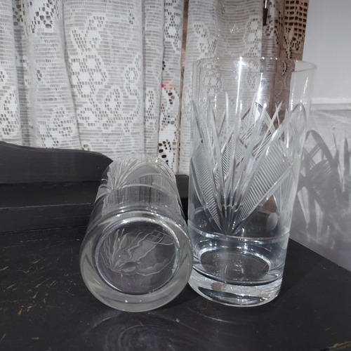 Imagem 8 de 8 de Copo Cristal 2 Unidades 450ml Lapidado Antigo