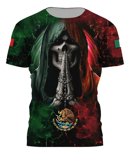 Playera De Emblema Nacional Mexicano Con Águila Y Serpiente