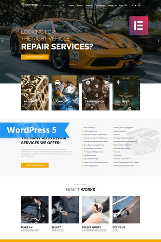 Fair Wind - Theme Reparación De Automóviles Wordpress 