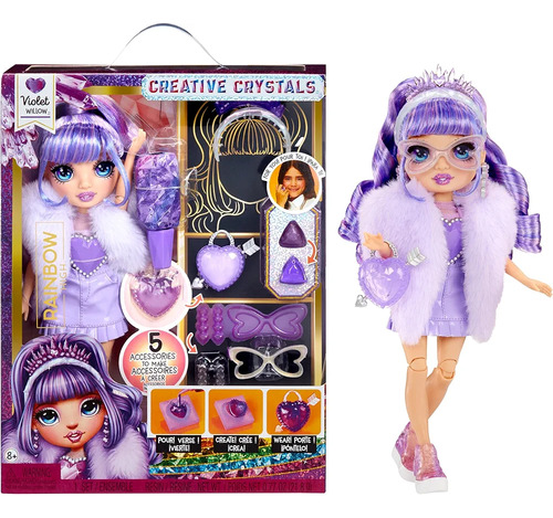 Rainbow High Creative Crystals Muñeca Violet Willow