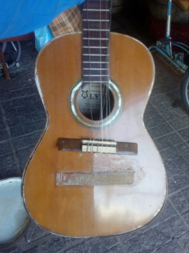 Antigua Guitarra Criolla Lyra C/estuche Rigido Original Leer