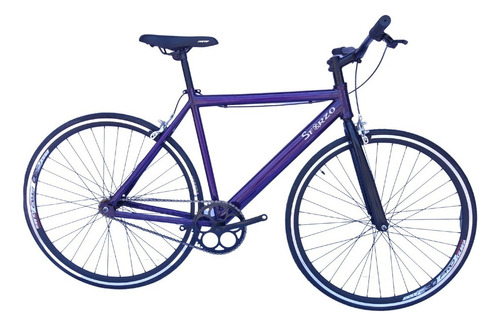 Bicicleta Fix/urbana Rin 700 Con Cambios Shimano 21 Vel Color Morado Tamaño Del Marco 44 Cm