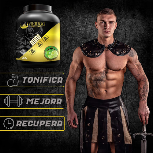Aminoácidos En Polvo Vikingo 1 Kg Varios Sabores 100 Servis Limón