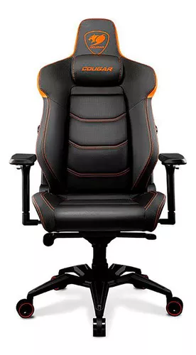 Cadeira de escritório Cougar Armor Titan Pro gamer ergonômica preto e  laranja com estofado de couro