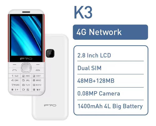 Celular Ipro 4g K3 Libre Adulto Mayor Teclas Grandes