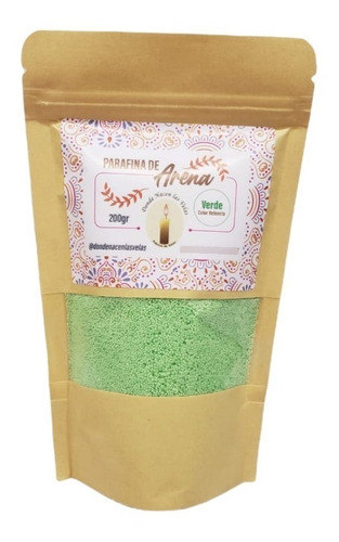 Parafina Para Velas De Arena Verde 200 Grs