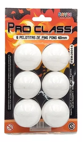 Pelotas Ping Pong x 6