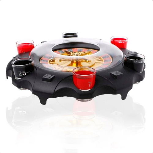 Jogo Roleta Cassino Rio Master Com 6 Shots Drinks E 2 Bolas