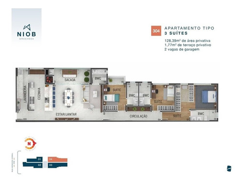 Imagem 7 de 30 de Cobertura Com 3 Dormitórios À Venda Com 3791.81m² Por R$ 1.466.440,00 No Bairro Hugo Lange - Curitiba / Pr - Niob Graciosa - 921951
