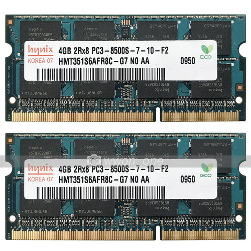 Kit Memoria Ram 2x 4gb Pc3-8500s-ddr3-1066 Mhz Macbook ,etc