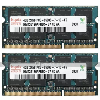 Kit Ram 2x 4gb Pc3-8500s-ddr3-1066 Toshiba,dell,lenovo,sony