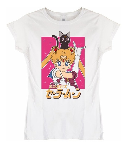 Polera Mujer Sailor Moon Serena Y Luna Anime Poleradicto