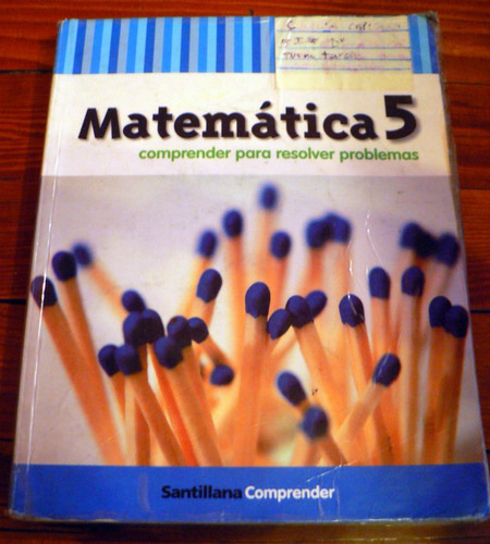 Matemática 5 Santillana Comprender, Usado 