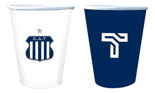 Vaso De Polipapel Talleres De Cordoba X8 - Cotillón Waf Color Azul Oscuro