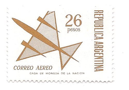 Argentina Gj 1428 Ae 138 Variedad Rara Año 1967 Avión Mint