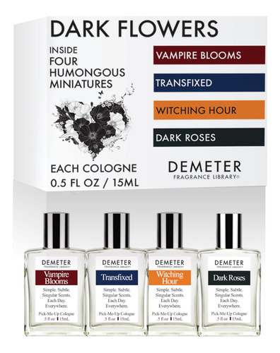 Demeter Fragrances Dark Flowers - Juego De 4 Piezas En Mini.