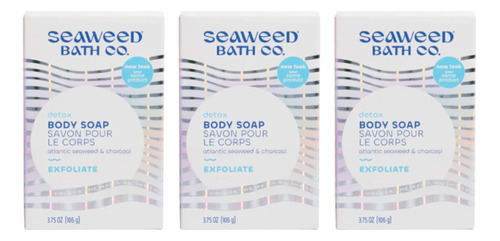 Seaweed Bath Co. Jabon Corporal Exfoliante Desintoxicante, 3