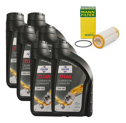 Kit Troca Óleo 5w40 Golf Jetta Passat Tiguan Fusca 2.0 Tsi