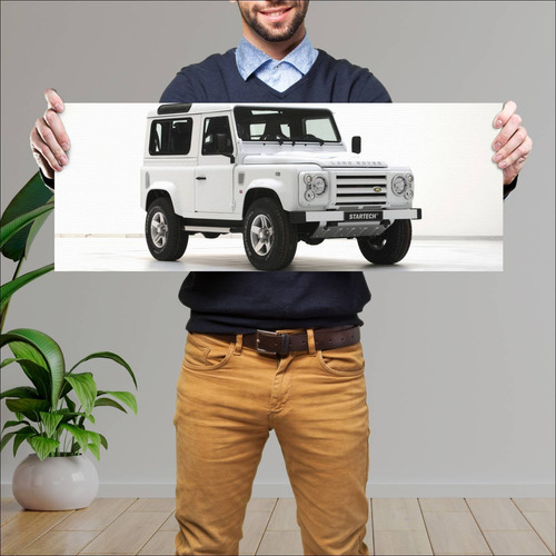 Cuadro 30x80cm Auto 2010 Land Rover Defender 90 105