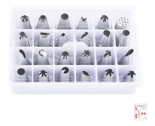 Set 24 Punteros Repostería Picos De Metal Garageimpo