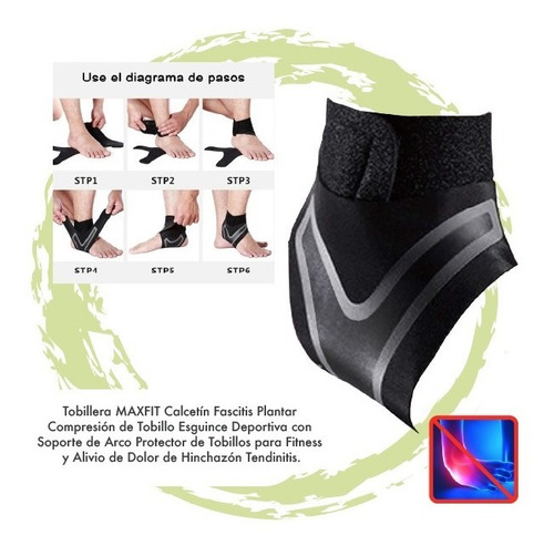 Tobillera Slim 2 Pzas Soporte Deporte Lesion Maxfit Hh002
