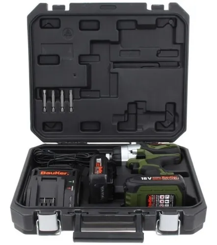 Atornillador De Impacto 18v + 2 Baterías Bauker