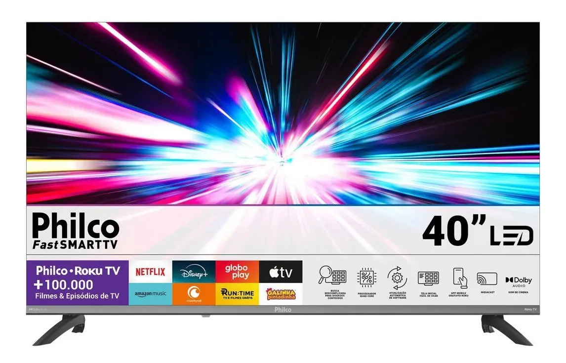 Smart Tv Philco 40 P40vik Led Roku Dolby Audio Wi-fi Hdmi Hdr Full Hd 110/220v