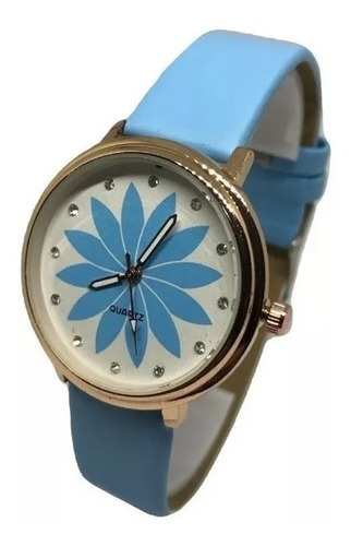 Reloj Pulsera Ecocuero Para Mujer Diseño Margarita Oferta !!