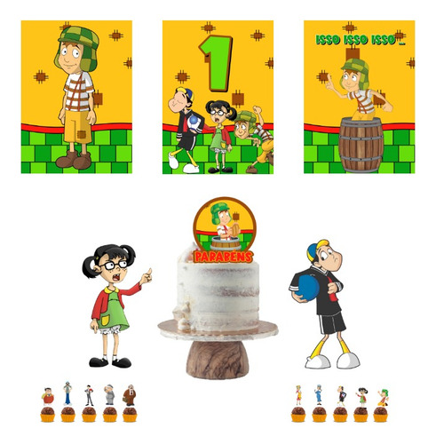 Kit Aniversário Turma Do Chaves Só Um Bolinho Escolha Idade