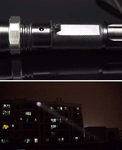 Imagen 8 de 10 de Linterna Tactica Militar Led Zoom Recargable 220v Usb Pilas