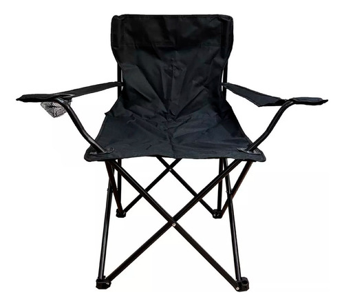 Sillon Director Plegable Con Portavaso Camping Playa Negro