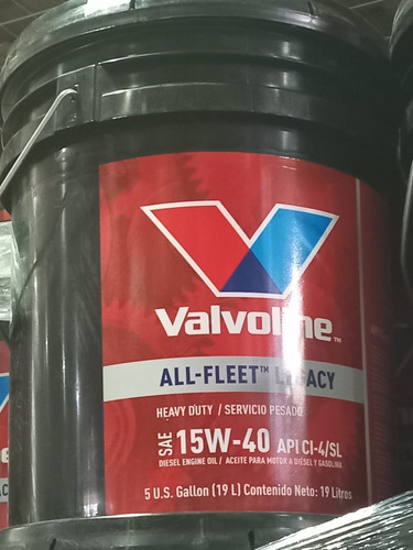 Aceite Valvoline 15w40 All Fleet Cubeta 19l