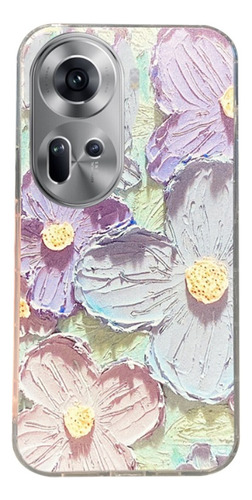 Case For Oppo Reno 11 5g Flores De Pintura Al Óleo