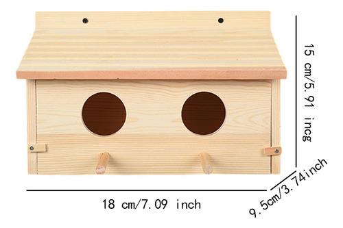 Casa Para Pájaros De Madera, Jaula Resistente A La