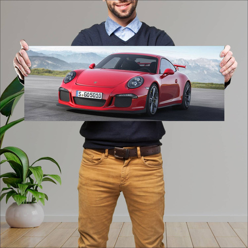 Cuadro 30x80cm Auto 2013 Porsche 911 Gt3 Auto 779