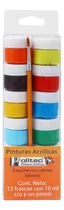 Comprar Estuche De Pinturas Acrilicas 12 Colores 10ml Politec