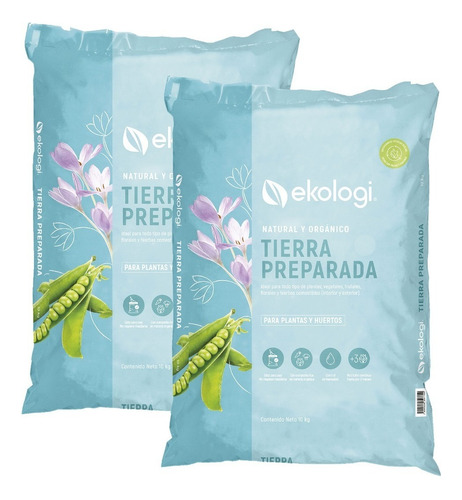 Tierra Preparada Orgánica 10kg Ekologi (paquete 2 Bolsas)