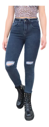 Jeans Tiro Alto Para Mujer Horma Latina Skinny