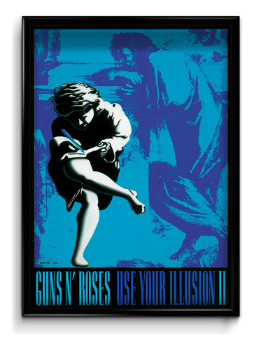 Cuadro Guns N Roses Uyi 2 35x50 (marco+lámina+vidrio)