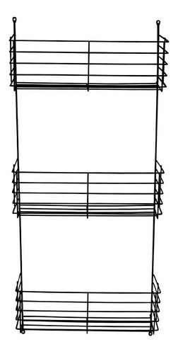 Porta Condimentos Temperos Triplo Multiuso Aramado Preto