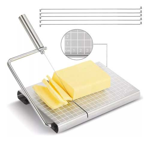 . Cortador De Queso De Acero Inoxidable Con Escala