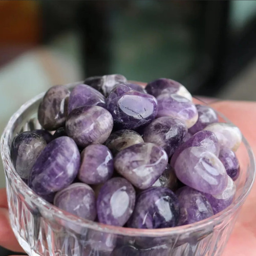 200g Pedra Ametista Rolada Cristal Natural Legitimo